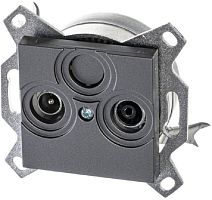 Розетка TV+R Оконечная без рамки ABB EPJ Levit 1-м. сталь картинка